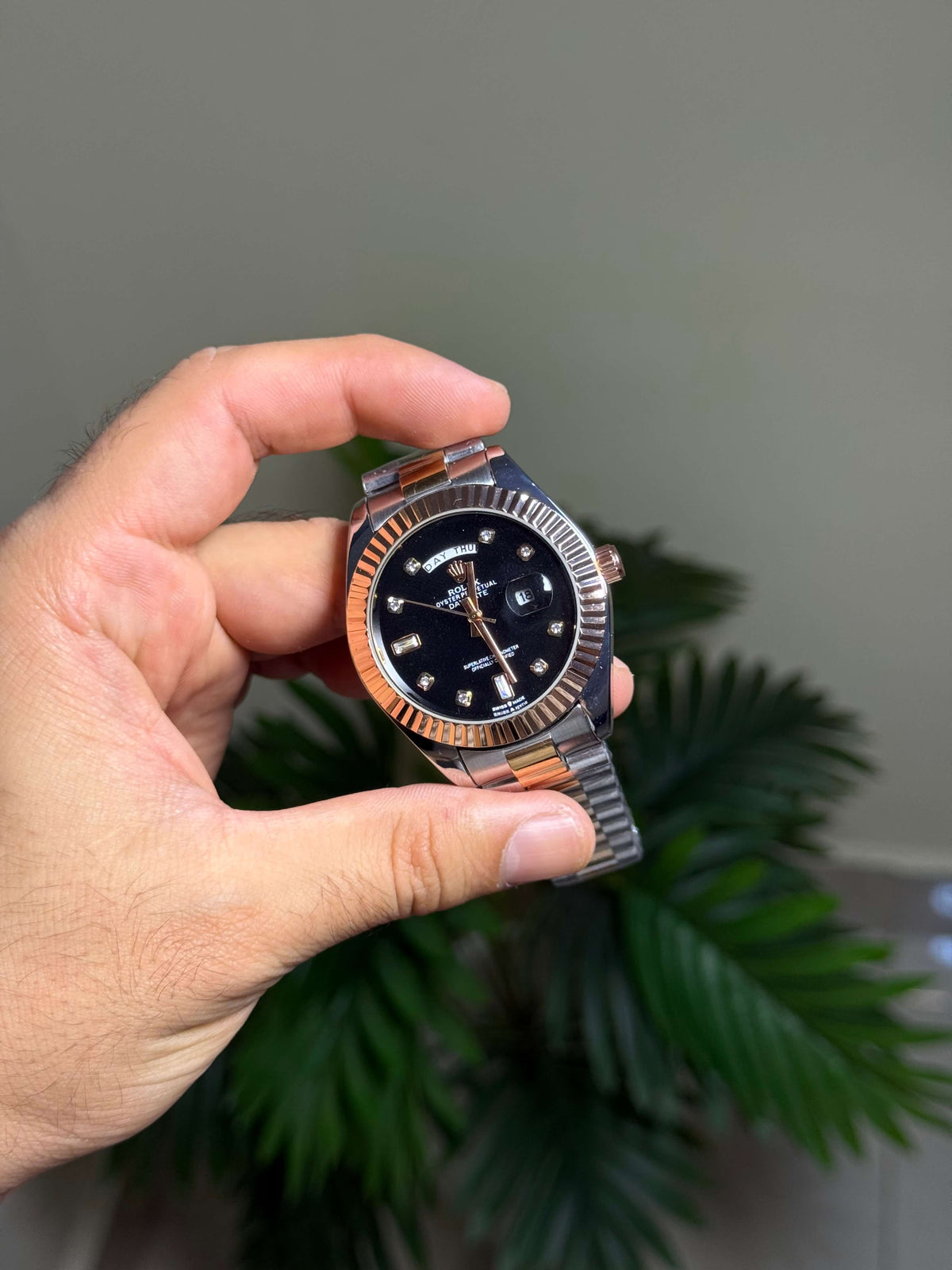 Rolex Ever Rose Black Dial A+