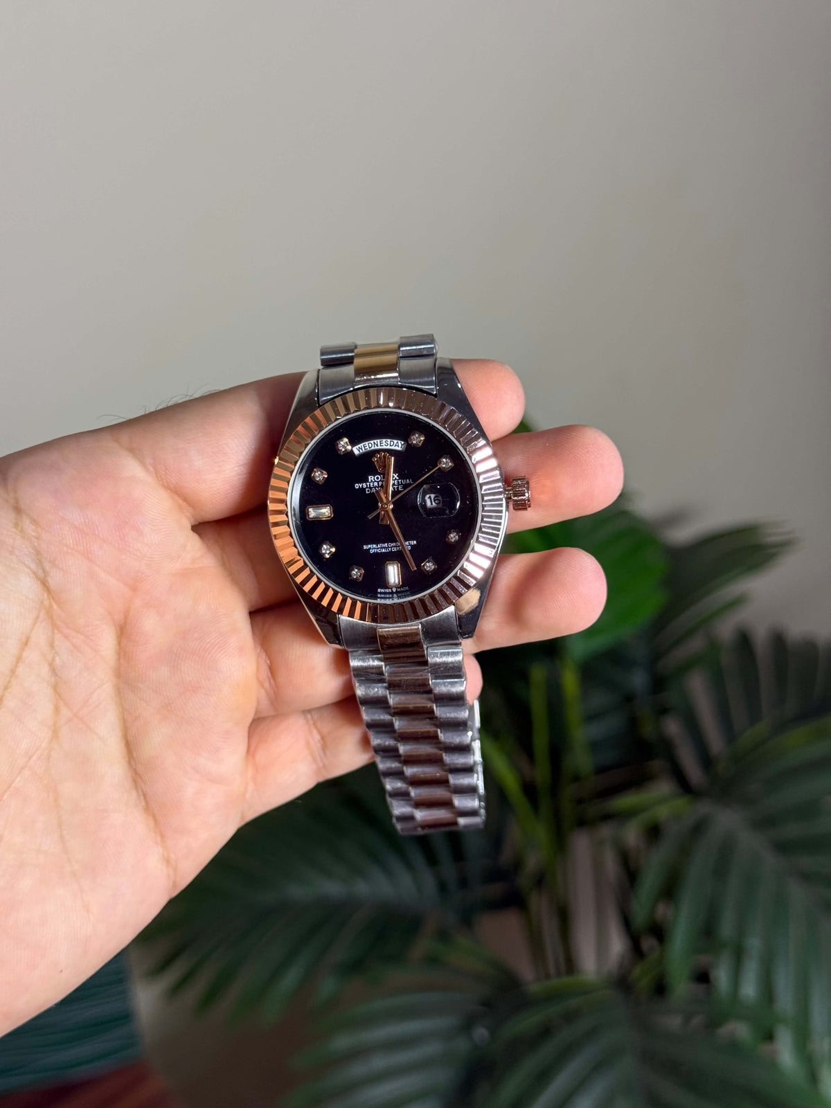 Rolex Ever Rose Black Dial A+